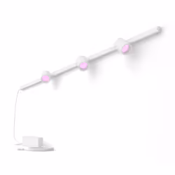 Philips Hue White and Color ambiance Kit de base Perifo pour mur, droit (3 spots), Spot d'éclairage intelligent, Bluetooth, B ...
