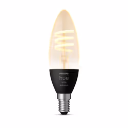 Philips Bougie - Ampoule connectée E14, Ampoule intelligente, Noir, Bluetooth/Zigbee, LED, E14, Lumière du jour froide, Blanc ...
