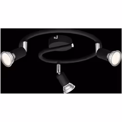 Philips Spot patère, Spot d'éclairage de surface, GU10, 3 ampoule(s), 220-240 V, Noir