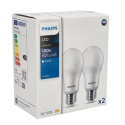 Lot de 2 ampoules LED Philips CorePro A60 E27 13W (100W) 4000K blanc neutre
