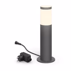 Philips Luminaires extérieurs, Piedestal extérieur/Lampadaire, Noir, Acier inoxydable, IP44, Jardin, Patio, II
