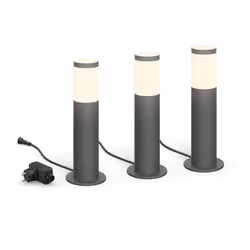 Philips Luminaires extérieurs, Piedestal extérieur/Lampadaire, Gris, Acier inoxydable, IP44, Jardin, Patio, II