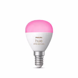 Philips Hue White and Color ambiance Sphérique - Ampoule connectée E14, Ampoule intelligente, Bluetooth/Zigbee, Blanc, LED, E ...