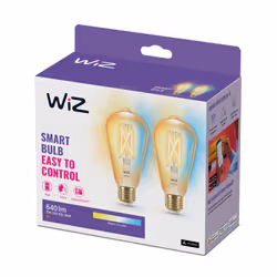WiZ Ampoule ambre à filament 50 W ST64 E27 x2