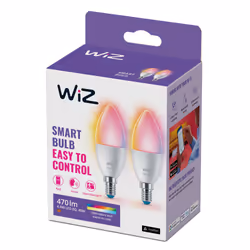 WiZ 2 ampoules flamme 40W C37 E14