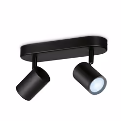 WiZ 2 spots orientables IMAGEO, Éclairage de plafond intelligent, Noir, Wi-Fi/Bluetooth, LED, Ampoule(s) non remplaçable(s),  ...