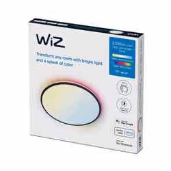 WiZ Plafonnier Rune 21 W, Éclairage de plafond intelligent, Noir, LED, Ampoule(s) non remplaçable(s), 2700 K, 6500 K