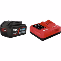 Kit composé d'une batterie Lithium-Ion 20V Max 4,0 Ah et d'un chargeur rapide PWRJUMP Recharge rapide : 15 % en 5 minutes, 10 ...