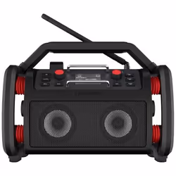 Perfectpro Rockpro, Chantier, Numérique, DAB+, FM, 30 W, 7,62 cm, Noir, Rouge