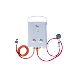 Ttulpe - Outdoor HD-6 P50 blanc, chauffe-eau portable instantané, gaz propane, allumage par piles, Bas NOx