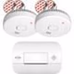 ELRO FF1840 Kit de Protection Incendie - 2x Détecteurs de Fumée à montage magnétique - 5 piles - & Détecteur de Monoxyde de C ...