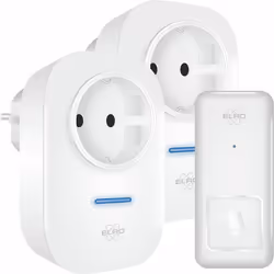 Sonnette sans fil - ELRO - DB4000 - 64 mélodies - Portée 150 m - Étanchéité IP44