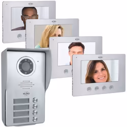 Interphone de Porte Vidéo 4 Familles ELRO DV477W4 - 7 pouces - 16 Sonneries - Gris