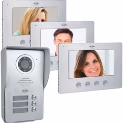 Interphone vidéo - ELRO - DV4000-3 - Caméra Full HD 1080P - Vision nocturne - 3 écrans 7 pouces