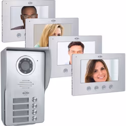 Interphone vidéo - ELRO - DV4000-4 - Caméra Full HD 1080P - Vision nocturne - 4 appartements