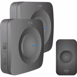 Sonnette de Porte sans Fil ELRO DB3000 - 2x récepteur à Piles - 64 Mélodies - 300m - Noir