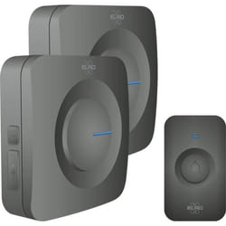 Sonnette de Porte sans Fil ELRO DB3000 - 2x récepteur à Piles - 64 Mélodies - 300m - Noir