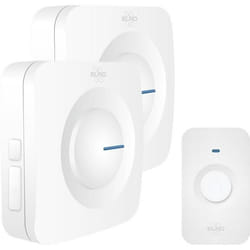 Sonnette de Porte sans Fil ELRO DB3000 - 2x récepteur à Piles - 64 Mélodies - 300m - Blanc