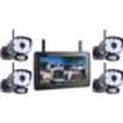 ELRO CZ60RIPS-4 Color Night Vision Camera de Surveillance Kit avec 9 Écran 4 Caméras et application - 1080P HD résolution
