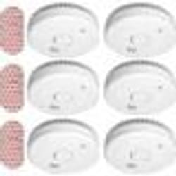 Pack de 6 Détecteurs de fumée ELRO FS1805 avec aimant et batterie de 5 ans - Blanc