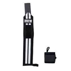 Bandes de poignet - Gorilla Wear - Wrist Wraps Pro - Noir/Blanc - Taille unique - Musculation