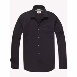 Tommy Hilfiger 8719701014040, Chemise, Adulte, Mâle, Noir, Monochromatique, Pas de motif