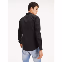 Tommy Hilfiger 8719701014040 chemise et haut Col boutonné Manches longues Coton, Elastane
