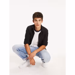 Tommy Hilfiger 8719701014088 chemise et haut Col boutonné Manches longues Coton, Elastane - Vue supplémentaire 5