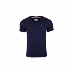 Tee shirt - TOMMY HILFIGER - Uni - Col V - Manches courtes - Coton - Femme