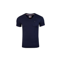 Tee shirt - TOMMY HILFIGER - Uni - Col V - Manches courtes - Coton - Femme