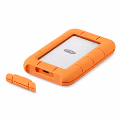LaCie STND4000400 lecteur à circuits intégrés externe Technologie Thunderbolt 4 To USB Type-C USB4 Gen 3x2 Orange, Acier inoxydable - Vue supplémentaire 6