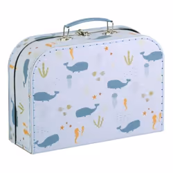 A Little Lovely Company SCOCBU20 Ensemble de sacs de voyage Casque à coque dure Bleu Carton, Métal, Polyester