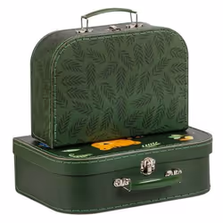 A Little Lovely Company SCTIGR21 Ensemble de sacs de voyage Casque à coque dure Vert Carton, Métal, Polyester