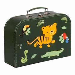 A Little Lovely Company SCTIGR21 Ensemble de sacs de voyage Casque à coque dure Vert Carton, Métal, Polyester