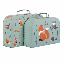 A Little Lovely Company SCFOMI22, Ensemble de sacs de voyage, Casque à coque dure, Vert, Carton, Métal, Polyester, 29 cm, 9,3 ...