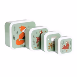 A Little Lovely Company SBSEFF45 Ensemble boîte repas Plastique Multicolore 4 pièce(s)