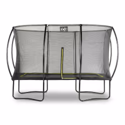 EXIT Trampoline Silhouette 244x366cm - noir, Trampoline suspendu, Rectangulaire, 120 kg, 3 an(s), Filet de sécurité, Assembla ...