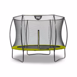 EXIT Trampoline Silhouette ø244cm - vert, Trampoline suspendu, Rond, 50 kg, 3 an(s), Filet de sécurité, Assemblage requis