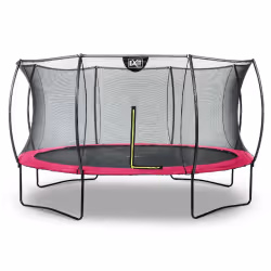 EXIT Trampoline Silhouette ø427cm - rose, Trampoline suspendu, Rond, 120 kg, 3 an(s), Filet de sécurité, Assemblage requis