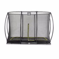 EXIT Trampoline Silhouette inground 214x305cm avec filet de sécurité - noir, Trampoline encastré, Rectangulaire, 120 kg, 3 an ...