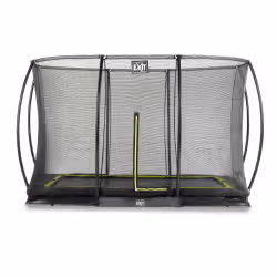 EXIT Trampoline Silhouette inground 244x366cm avec filet de sécurité - noir, Trampoline encastré, Rectangulaire, 120 kg, 3 an ...
