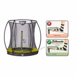 EXIT Trampoline Silhouette inground ø183cm avec filet de sécurité - vert