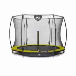 EXIT Trampoline Silhouette inground ø244cm avec filet de sécurité - vert, Trampoline encastré, Rond, 50 kg, 3 an(s), Filet de ...
