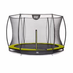 EXIT Trampoline Silhouette inground ø305cm avec filet de sécurité - vert, Trampoline encastré, Rond, 100 kg, 3 an(s), Filet d ...