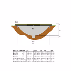 EXIT Trampoline Silhouette inground ø305cm avec filet de sécurité - vert