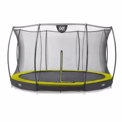 EXIT Trampoline Silhouette inground ø366cm avec filet de sécurité - vert, Trampoline encastré, Rond, 120 kg, 3 an(s), Filet d ...