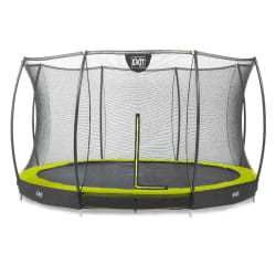 EXIT Trampoline Silhouette inground ø427cm avec filet de sécurité - vert