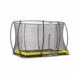 EXIT Trampoline Silhouette inground 214x305cm avec filet de sécurité - vert