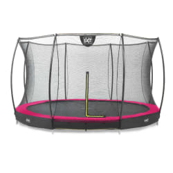 EXIT Trampoline Silhouette inground ø366cm avec filet de sécurité - rose