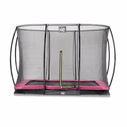 EXIT Trampoline Silhouette inground 214x305cm avec filet de sécurité - rose, Trampoline encastré, Rectangulaire, 120 kg, 3 an ...